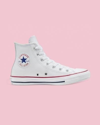 Converse Chuck Taylor All Star Classic Leather High Top White | A00411D