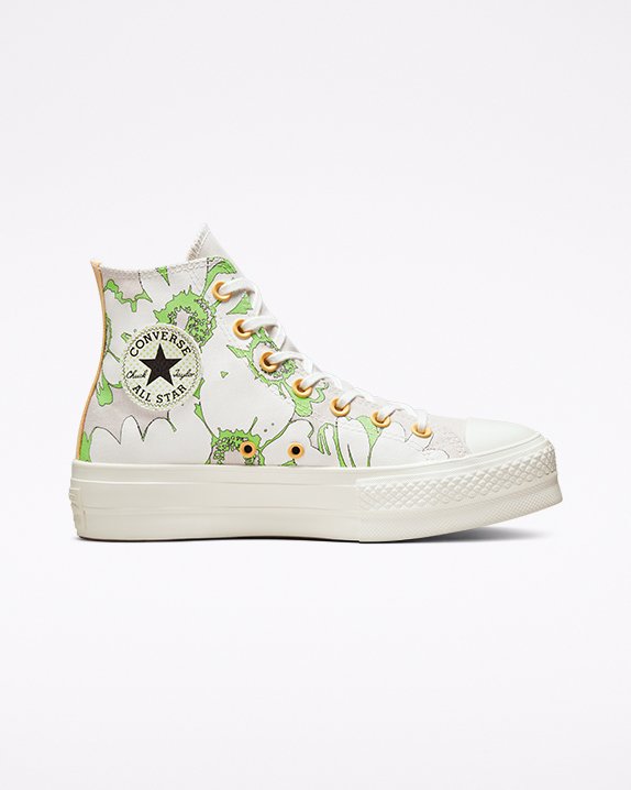 Converse Chuck Taylor All Star Lift Floral High Top White | A54607X