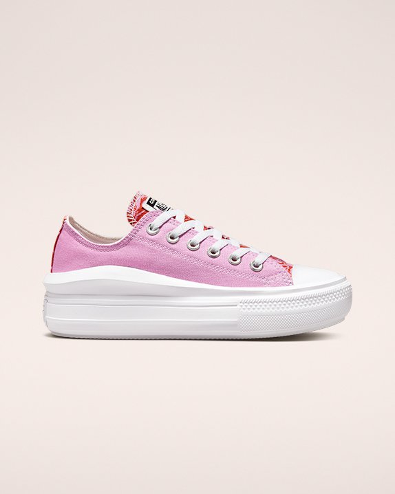 Converse Chuck Taylor All Star Move Floral Platform Low Top Pink | A83911D