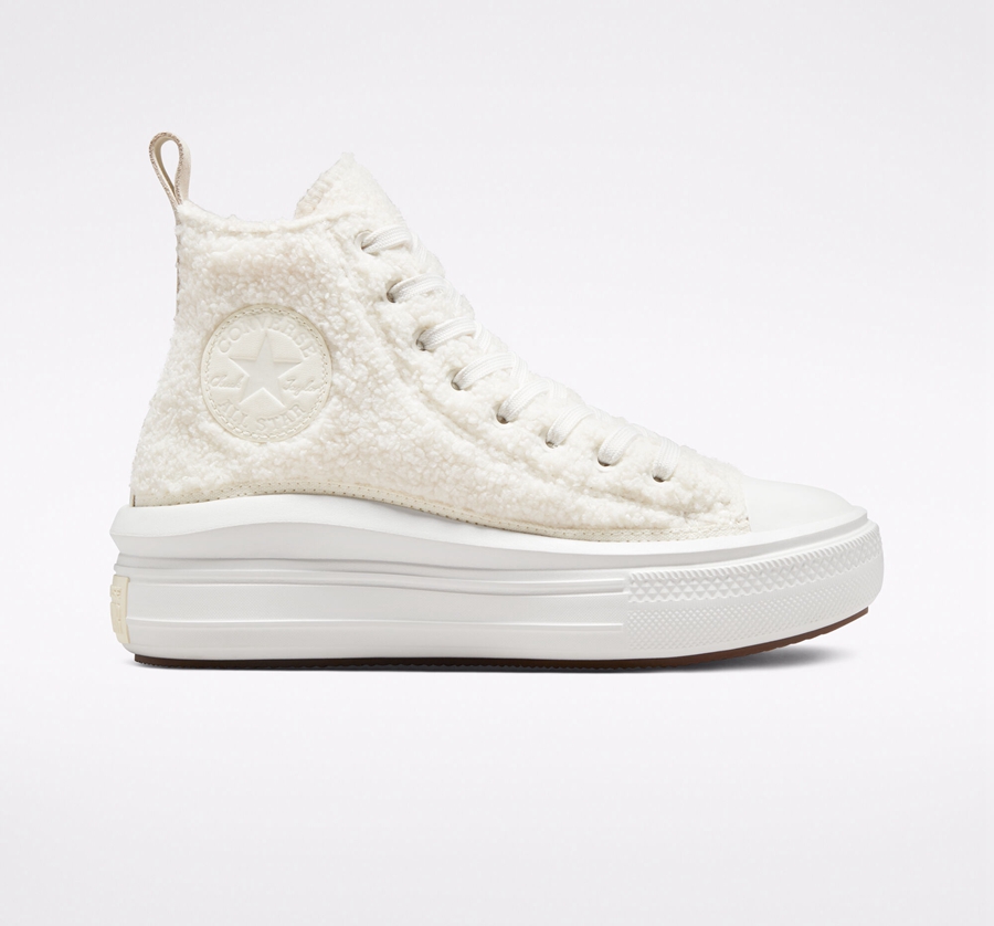 Converse Chuck Taylor All Star Move Platform Cozy Tones Sherpa White | A00523M