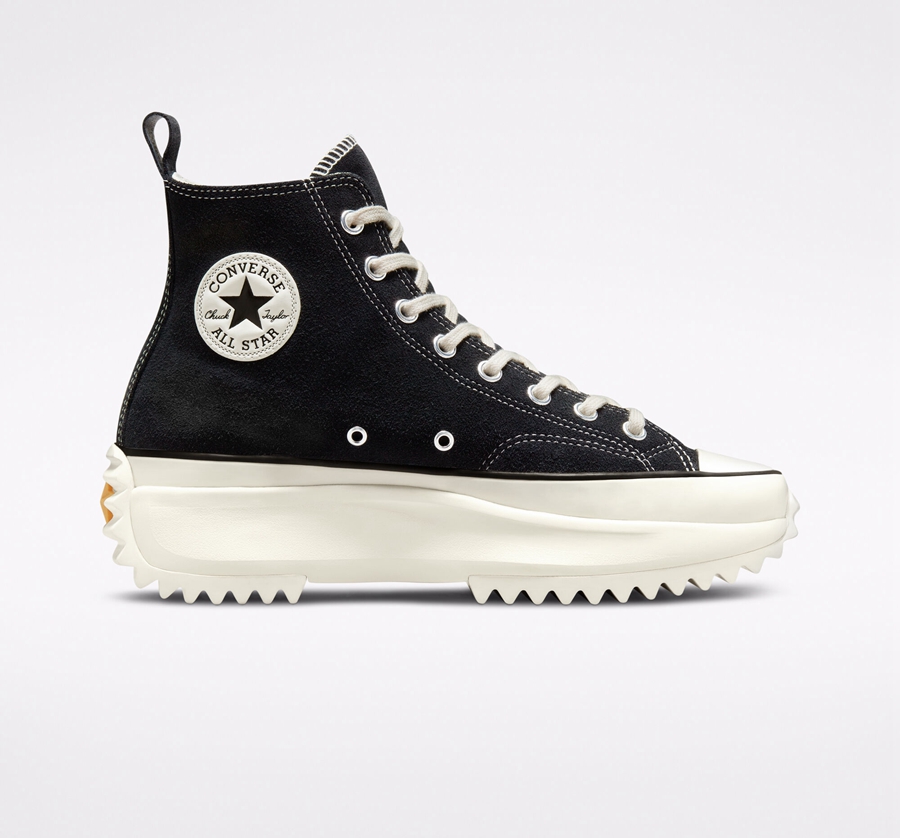 Converse Run Star Hike Platform Suede Black | A41756J