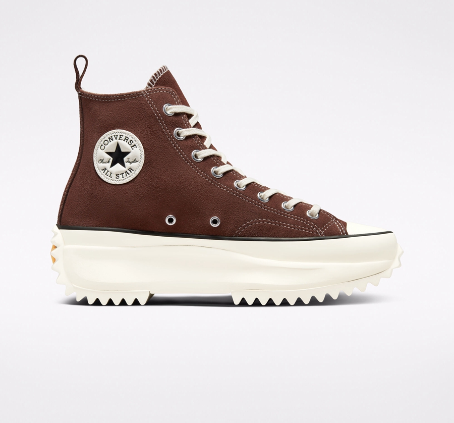 Converse Run Star Hike Platform Suede Brown | A06956W