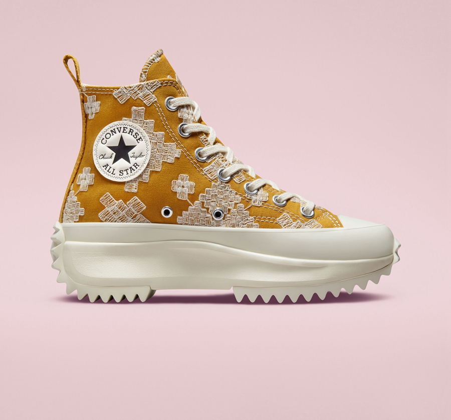 Converse Run Star Hike Platform Tonal Embroidery Yellow | A67685U