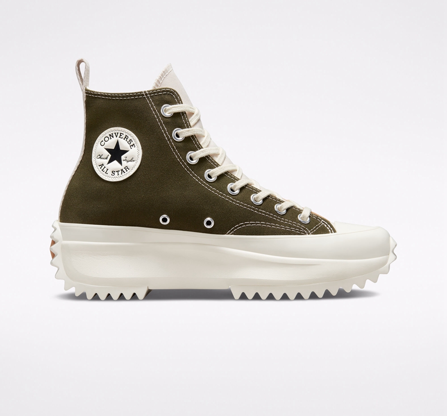 Converse Run Star Hike Platform Tri-Panel Color Block Olive | A07432G